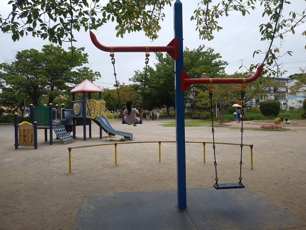 千葉市 菰池 こもいけ 公園 Sl機関車の展示あり 電車が好きな子供たちに人気